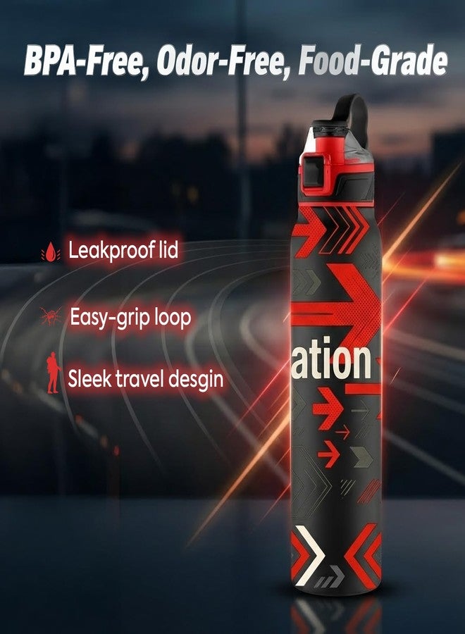 Perch Apex Hot and Cold Stainless Steel Water Bottle 740ml | Triple-Layer Vacuum Insulated 3D Printed Bottle | ISI Certified, Leakproof & BPA-Free | Gift for Men & Women |Destination - Image 4